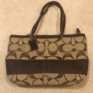 Dark Brown Signature Coach Bag